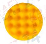 Поролоновый полировальный диск Polarshine Ø 85 мм, рельефный, желтый